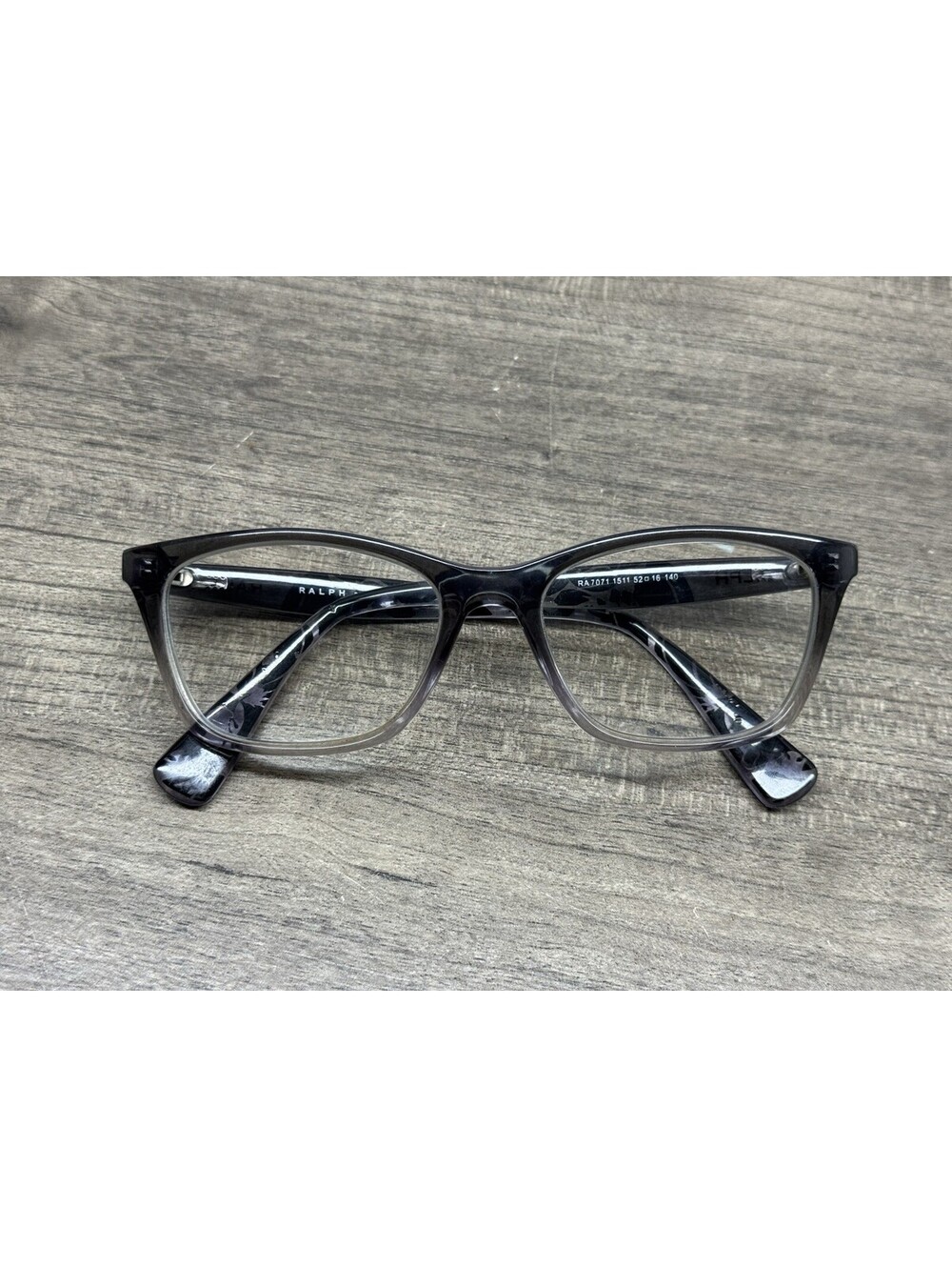 RALPH LAUREN Eyeglasses RA7071 1511 Gray Black Fade 52-16-140 FRAMES ONLY